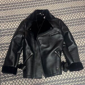 Steele Black Faux Fur Jacket